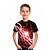 tanie chłopięce koszulki 3D-Dzieci Dla chłopców Podkoszulek Trójnik Graficzny Krótki rękaw Wycięcie pod szyją Dzieci Top Na zewnątrz Druk 3D Sport Moda Codzienny Lato Czerwony 3-12 lat