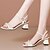 cheap Women&#039;s Sandals-Women&#039;s Sandals Wedge Sandals Sexy Shoes Gladiator Sandals Roman Sandals Office Daily Wedding Sandals Chinese Wedding Shoes Crystal Imitation Pearl Chunky Heel Square Toe Elegant Sexy Classic Leather
