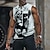 voordelige 3D-tanktops voor heren-Voor heren Vest Top Mouwloos T-shirt voor heren Grafisch Kruis Strakke ronde hals Kleding 3D-afdrukken Dagelijks Sport Mouwloos Afdrukken Modieus Ontwerper Spier