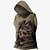 cheap Men&#039;s Hoodies &amp; Sweatshirts-Men&#039;s Pullover Hoodie Sweatshirt Brown Hooded Graphic Skull Print Sports &amp; Outdoor Daily Sports 3D Print Basic Designer Casual Spring &amp; Summer Clothing Apparel Hoodies Sweatshirts