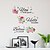 cheap Decoration Stickers-Home Decoration Pink Flower Characters Wall Stickers Study Room Bed Room Removable Vinyl Wall Decal 2pcs