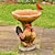 billige hageskulpturer og statuer-fuglebad for utendørs, polyresin dyreform fuglebad med brun sokkel, håndlaget villfuglmater og fuglebadeskål, hagestatue og figur for utendørs, hage, hagedekorasjoner