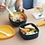 abordables Rangements pour la cuisine-cadeau carré multicouche de boîte à lunch en plastique créative de dessin animé japonais