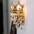 economico Luci da parete-Applique Da Interno In Cristallo In Ottone Con Led Stile Nordico Soggiorno Negozi Caffè Applique Da Parete In Acciaio 110-240v