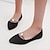 cheap Women&#039;s Flats-Women&#039;s Flats Pink Shoes Comfort Shoes Daily Flat Heel Pointed Toe Minimalism Suede Loafer Black Pink Green