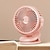 baratos Ventoinhas-Ventilador clipado carregável 360 rotação vento de 4 velocidades ventilador de mesa usb ar condicionado silencioso para quarto escritório