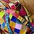 cheap Handbag &amp; Totes-Women&#039;s Handbag Tote Cowhide Office Event / Party Daily Rivet Plaid Large Capacity Durable Color Block Vintage Rainbow