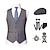 cheap Historical &amp; Vintage Costumes-The Great Gatsby Vintage Roaring 20s 1920s Vest Beret Hat Accesories Set Men&#039;s Costume Vintage Cosplay Carnival Engagement Party Cocktail Party Sleeveless Vest Halloween / Bow / More Accessories