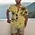 cheap Men&#039;s Shirts-Men&#039;s Shirt Summer Hawaiian Shirt Coconut Tree Graphic Prints Stand Collar Blue-Green White Yellow Blue Sky Blue Outdoor Street Short Sleeve Button-Down Print Clothing Apparel Fashion Designer Casual