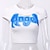 voordelige y2k mode-dames crop top tee t-shirt letter graphic engel print y2k streetstyle zomer