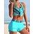 cheap Women&#039;s Swimwears-Women&#039;s Swimwear Bikini Normal Swimsuit 2 Piece Printing Geometic Blue Purple Green Bathing Suits Sports Beach Wear Summer