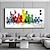 halpa Maisemataulut-mintura käsintehty värikäs kaupunkimaisema öljymaalauksia kankaalle seinä taidekoriste moderni abstrakti kuva kodin sisustukseen rullattu kehyksetön venyttämätön maalaus