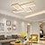 cheap Dimmable Ceiling Lights-LED Ceiling Light 80 cm Geometric Shapes 4-Light Flush Mount Lights Acrylic Metal Modern Contemporary Painted Finishes Living Room Light Dimmable With Remote Control