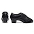 abordables Chaussures de danses latines-Sun lisa chaussures latines pour hommes chaussures modernes chaussures de danse bal de danse de salon à lacets semelle fendue talon épais bout fermé à lacets adultes noir
