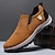 abordables Chaussures Sans Lacets &amp; Mocassins Homme-Homme Mocassins et Slip On Chaussures en daim Manteaux en similicuir Chaussures de confort Décontractées Extérieur du quotidien Faux Cuir Respirable Mocassins Noir Marron Grise Printemps Automne