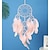 cheap Dreamcatcher-Dream Catcher Handmade Gift  with 5 Circles Feather Bead Flower Wall Hanging Decor Art Boho Style 16*70cm