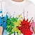 billige guttes 3d-t-skjorter-tegning tie-dye graffiti barn kortermet t-skjorte mote 3d-trykte fargerike skjorter for gutter og jenter