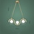 abordables Suspension-Suspension led globle design blanc chaud/blanc 47cm métal verre 3 lumières suspensions pour salle à manger cuisine 110-240v