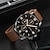 voordelige Quartz-horloges-heren 4 stks/set quartz horloge voor mannen analoge quartz retro stijlvolle chronograaf legering nylon sport stijl horloges