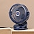 abordables Ventiladores-Ventilador recortado recargable 360 rotación 4 velocidades viento ventilador de escritorio usb aire acondicionado silencioso para oficina de dormitorio