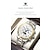 cheap Mechanical Watches-OLEVS Men Mechanical Watch Calendar Luxury Waterproof Wristwatch Automatic Self-winding Moon phase Dual Display Calendar Stainless Steel Strap Watch