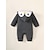 cheap Rompers-Penguin embroidery pattern long sleeve hooded conjoined clothes