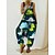 cheap Women&#039;s Jumpsuits-Women&#039;s Overall Button Pocket Animal Crew Neck Streetwear Daily Vacation Loose Fit Sleeveless Light Green Army Green Dusty Rose S M L Summer
