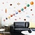 baratos Adesivos de Parede Decorativos-nove planetas adesivos de parede decoração de fundo de quarto infantil criativo adesivos de grafite em pvc