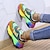 cheap Women&#039;s Sneakers-Women&#039;s Sneakers Plus Size Fantasy Shoes Platform Sneakers Outdoor Daily Color Block Flat Heel Round Toe Sporty Casual Preppy Running Suede Lace-up Black / Red Green