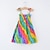 cheap Floral Dresses-Kids Girls&#039; Dress Floral Animal Cartoon Sleeveless Casual Active Daily Cotton Knee-length Floral Dress Summer Dress Summer Spring 2-12 Years 8601 Rainbow Bar 8602 orange 8602 purple