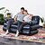 cheap Camping Furniture-Air Sofa Air Bed Inflatable Couch Outdoor Blow Up Sofa Air Sofa Bed for Camping Pool Float Couch Mattress Bed with Armrest Portable Multifunctional Foldable Lightweight 8*152*64 cm for 2 person