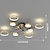 preiswerte Dimmbare Deckenleuchten-led deckenleuchte dimmbar licht modern schwarz gold 6/8 köpfe kreis design 75 cm einbauleuchten aluminium led nordic style 110-240v