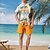 cheap Men&#039;s Shirts-Men&#039;s Shirt Summer Hawaiian Shirt Graphic Prints Leaves Cuban Collar Blue Casual Hawaiian Short Sleeve Button-Down Print Clothing Apparel Sports Fashion Streetwear Designer
