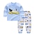 preiswerte Sets-Unisex-Hoodie für Kinder &amp; Hosen Bekleidungsset 2-teilig Langarm dunkelblau Cartoon Tier Baumwolle Freizeit Komfort 2-6 Jahre
