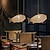 baratos Design de Lanterna-luz led pendente de bambu lanterna design lustre retro 62cm e26/e27 lustre iluminação de teto é aplicável à sala de estar quarto restaurante café bar restaurante clube
