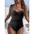 cheap One-Pieces-Women&#039;s Swimwear One Piece Normal Swimsuit Plain Quick Dry Black Navy Blue Green Bodysuit Bathing Suits Beach Wear Summer Sports