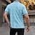 billiga Klassisk pikétröja för män-Herr POLO Shirt Golftröja Ledigt Helgdag Klassisk Kortärmad Mode Grundläggande Rutig Knapp Sommar Normal Ljus himmelblå Svart Vit Brun Grön POLO Shirt