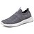 cheap Men&#039;s Shoes-Men&#039;s Loafers &amp; Slip-Ons Comfort Shoes Plus Size Flyknit Shoes Sporty Casual Classic Outdoor Office &amp; Career Tissage Volant Breathable Gray Slogan Summer Spring
