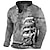 cheap Men&#039;s Henley T Shirt-Ship Vintage Mens 3D Shirt Casual | Brown Winter Cotton | Men&#039;S Henley Tee Graphic Pirate Summer Outdoor Comfortable Stylish Long Sleeve Button Down 3D Print Fashion
