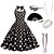 voordelige Historische &amp; vintage kostuums-Jaren &#039;50 swingjurk flare-jurk knielengte damesdagelijkse kleding datumjurk 1 armband