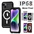 お買い得  iPhone用ケース-電話 ケース 用途 iPhone 17 Pro Max 17 Air 16 15 14 Pro Max Plus 13 Pro Max ヘビーデューティー 防水ケース マグセーフ搭載 全身保護 ワイヤレス充電をサポート リストストラップ付き アルミニウム合金 PC シリコーン