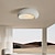 tanie Ściemnialne lampy sufitowe-owalny kreatywny klosz lampy sufitowej, nowoczesna lampa sufitowa w stylu wabi-sabi, elegancki nordycki żyrandol sufitowy do salonu, minimalistyczna lampa sufitowa