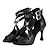 cheap Dance Boots-Women&#039;s Dance Boots Performance Training Practice Heel Sneaker Stripe Slim High Heel Peep Toe Cross Strap Black White