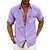 baratos camisa de botão masculina-Homens Camisa Social camisa de botão camisa de verão Preto Branco Rosa Vermelho Azul Manga Curta Bloco de cor Xadrez Aberto para a Lateral Rua Casual Botão para baixo Roupa Esportes Moda Clássico