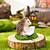 זול פסלי גן ופסלים-חיות קטנות יצירתיות וחמודות גינון קישוטי קיפוד גן גינון גינון דקורטיבי מלאכת שרף 1 יחידה