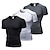 voordelige Herenfietskleding-arsuxeo heren 3-pack basislaag compressieshirt korte mouw hardloopshirt top atletisch spandex ademend sneldrogend zweetafvoerend hoge elasticiteit hardlopen joggen training sportkleding activewear