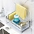 cheap Kitchen Storage-Stainless Steel Sponge Holder with Dishcloth Drying Rack Kitchen Sink Organizer Caddy Tray Sponge Brush Soap Holder Set with Removable Drain Tray for Kitchen