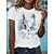 cheap Tees &amp; Tank Tops-Women&#039;s T shirt Tee White Yellow Blue Graphic Floral Print Short Sleeve Daily Weekend Basic Round Neck Regular Painting S