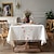 baratos Toalhas de Mesa-Toalha de mesa de linho de algodão toalha de mesa de primavera toalha de mesa redonda ao ar livre retângulo oval para piquenique, casamento, jantar, páscoa, cozinha