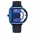 voordelige Mechanische Horloges-winnaar transparant diamant mechanisch horloge blauw roestvrij staal skelet horloge topmerk luxe zakelijke lichtgevende mannelijke klok